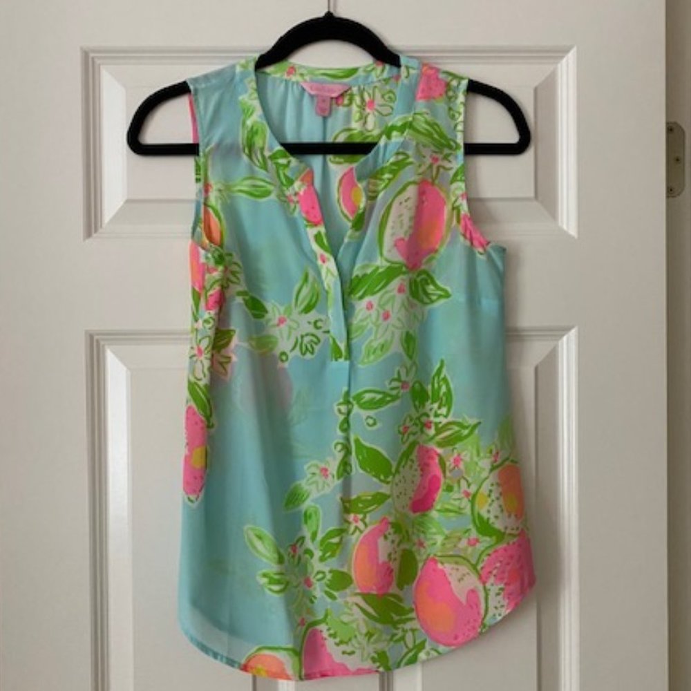 LILLY PULITZER STACEY SLEEVELESS TOP XS